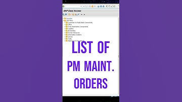 IW39 T-Code | Display List of PM Orders in SAP PM | SAP S/4HANA Tutorial