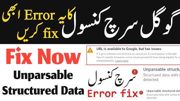 Unparsable Structured Data Issues Detected | Search Console Error | Parsing Error: Missing “OR” }