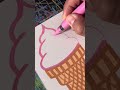Immersive painting Strawberry ice cream Coloring Relieving pressure