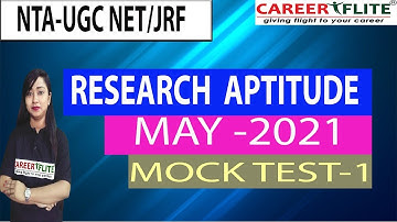 NTA UGC NET / JRF Mock Test 1 Research Aptitude