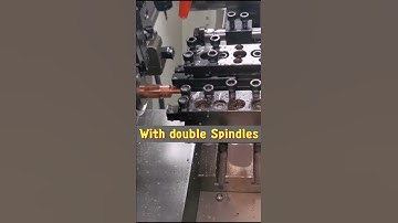 How to use CNC lathe twin spindle to process purple copper  | CNC Smartlathe