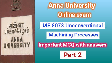 ME8073 unconventional machining process MCQ | Part 1 | Drona walkover Engineering