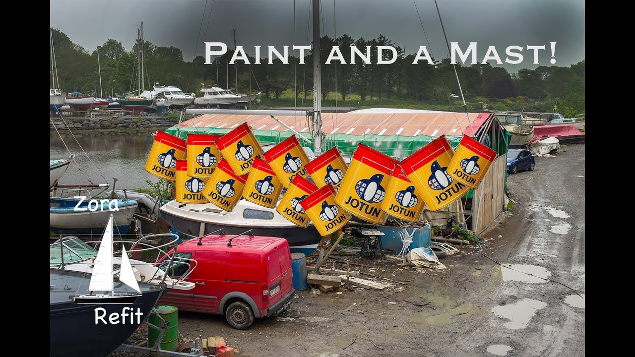 Painting a Steel Boat and Stepping her Mast - Ep 13