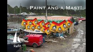 Painting a Steel Boat and Stepping her Mast - Ep 13