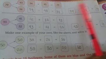 Std II sub Maths ch 18 Addition and subtraction a pair workbook page no 50