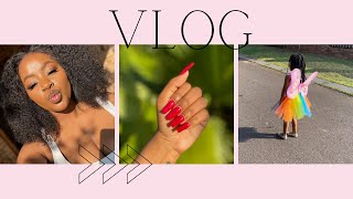 VLOG | Spend a few days with me | New nails! | Tried to “relax” my hair 🌚