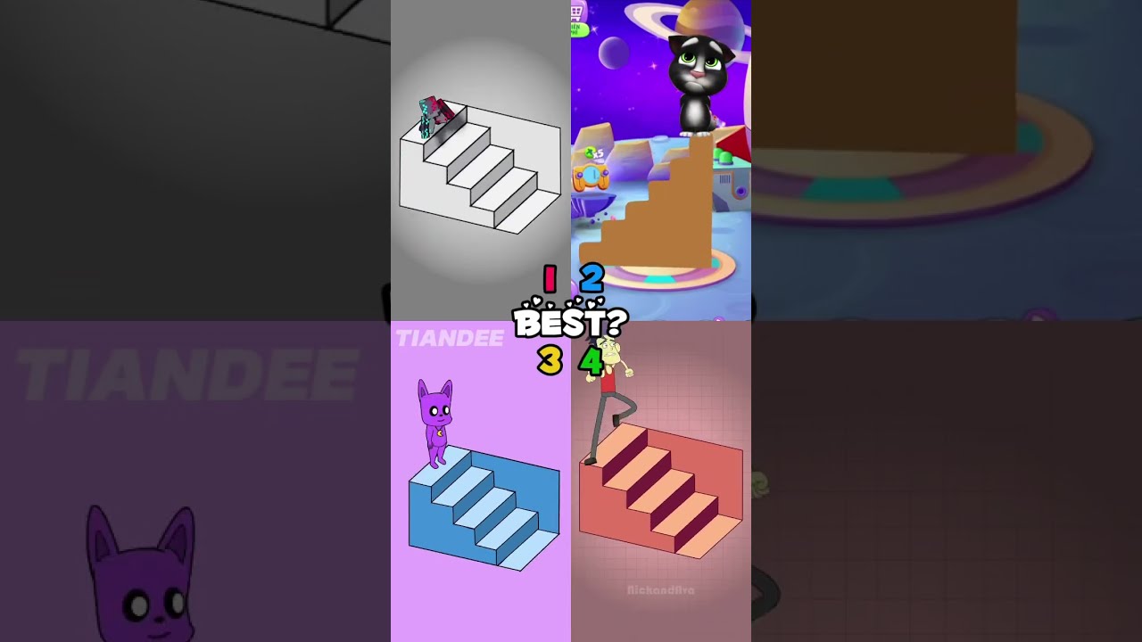 Stairs ILLUSION Animation Meme Funnyshorts Minecraft Mytalkingtom2 2danimation Cartoon