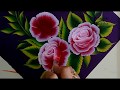 One Stroke Rose Painting | Acrylic Painting Technique