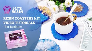LET'S RESIN Epoxy Resin Kit, Starter Color Pigment Kit, Coaster Molds Kit for Resin Casting