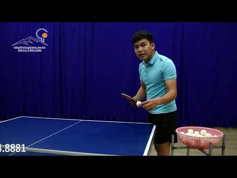 Video Kỹ thuật giao bóng xoáy ngang chạy sang hai bên bàn - YouTube