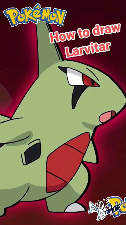 How to draw the Rock Type Pokemon Larvitar ✍️💙 #larvitar #pokemon #shorts #arte