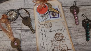 #junknomore - Junk Keys, Ideas on how to use keys with your Junk Journals, Charms & Ephemera