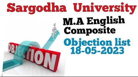 sargodha university  .Ma english objection  list 2023 composite