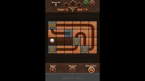 Roll The Ball Slide Puzzle 2 - Moves Basic D Level 8 Walkthrough