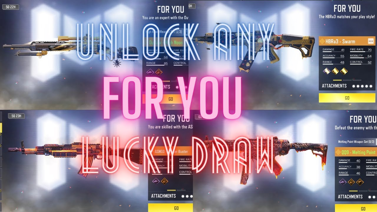 Unlock Any FOR YOU Lucky Draw || CODM || BLPE