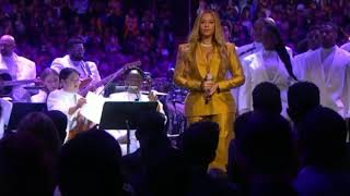 BEYONCE performs HALO: A Celebration of Life  for Kobe and Gianna Bryant