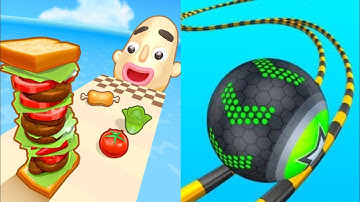 Sandwich Runner vs Going Balls - All Levels Gameplay Android, iOS - NEW BIG APK UPDATE
