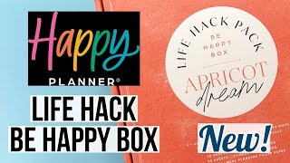 NEW Apricot Dream Life Hack Be Happy Box Unboxing & Flip Through! Happy Planner Goodies