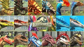 ALL 14 GEN 1 VS GEN 2 | Jurassic World The Game - Spinosaurus, Giganotosaurus, Therizinosaurus