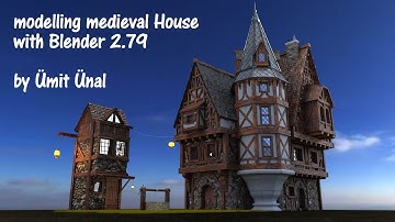 Blender 3D modelling medieval House