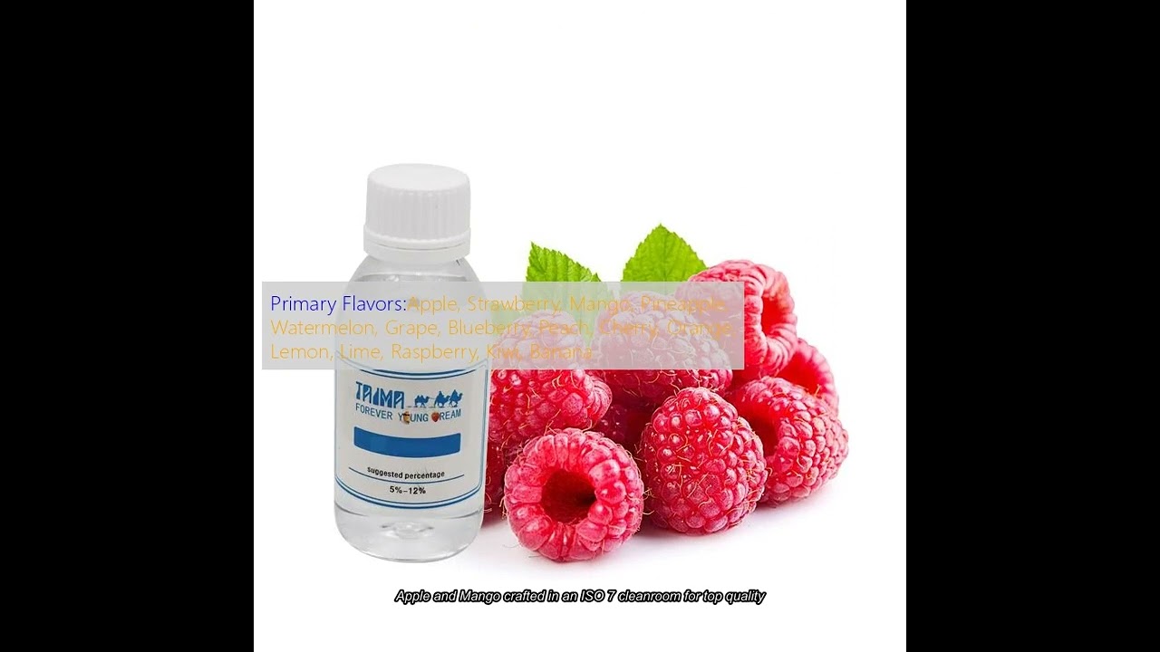 Vape E Liquid with Raspberry Fruit Vape Juice Flavors 125ml Bottle Size