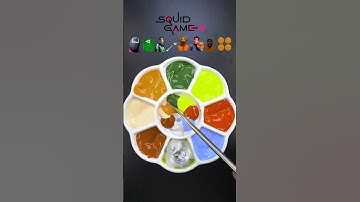 Guess The Color || Squid Game 3 ⏩️ #asmr #satisfying #colormixing