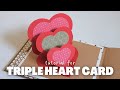 DIY TRIPLE HEART EASEL CARD | EASY PAPER CRAFTS AND SCRAPBOOK IDEAS