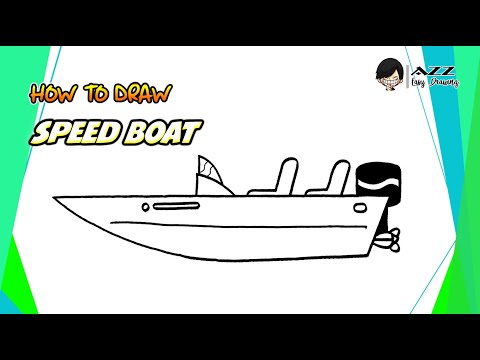 How to Draw Speed Boat Step by Step l Easy Drawing 