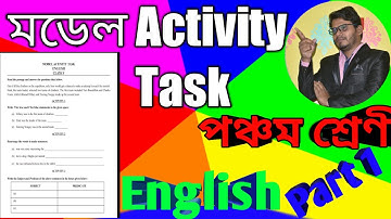 Model Activity Task # Class V, English , Part -1