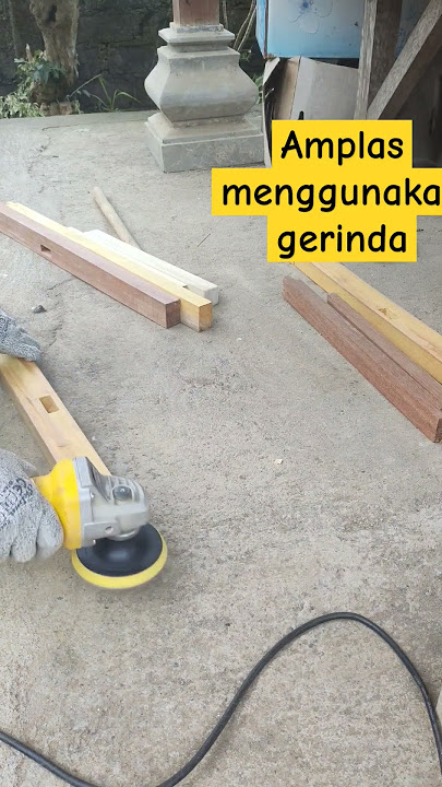 mengamplas kayu dengan gerinda #woodworking #kayu #belajar #diy #kursikerja #furniture #tukang