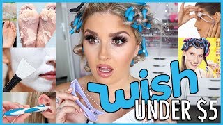 Trying WISH APP Beauty Gadgets 😫💬 5 UNDER $5 screenshot 2