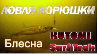 Ловля  корюшки! подводные съемки! Тестирование блесны KUFOMI Surf Trek