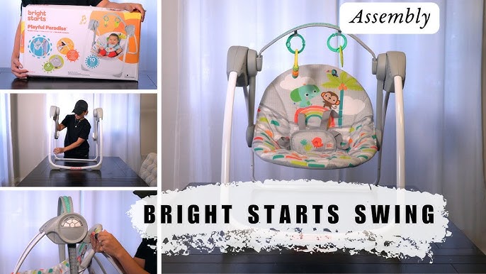 Bright Starts Whimsical Wild Compact Portable Automatic Baby Swing