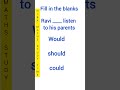 Grammar question modal verbs class 9 #quiz #english #englishgrammar #grammar