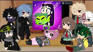 //mha react to teen titans go//  request//