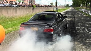 Toyota Chaser 1JZ - EPIC Burnouts, Accelerations, Tunnel Sound!