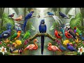 Top 60 Beautiful Birds in Lush Green Garden 🌿 8K Ultra HD with Relaxing Jungle Sounds