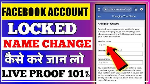 Facebook Account Locked Name Change -How to Change Name Locked Facebook Account -Your Account Locked
