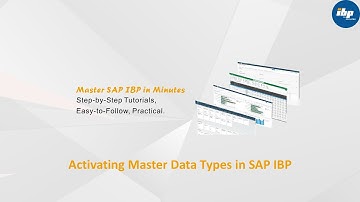 Activating Master Data Types in SAP IBP