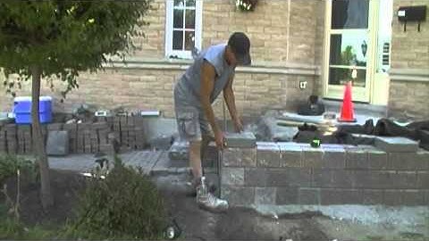 How To Build A Retaining Wall Using Unilock Pisa 2 (Part 2 of 2)
