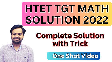 HTET TGT Math Previous Year Question Paper | HTET TGT math solution 2022 by Rakesh Chhoker