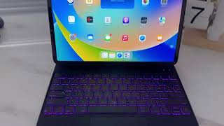 Tecurs Tastatur Clavier Magnetische Ledertastatur Passend Für Ipad Pro 12.9, Magic Keyboard