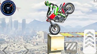 Mega Ramp Stunt Bike Simulator 3D & Motor Bike Motocross Impossible Racing - Android Gameplay screenshot 3