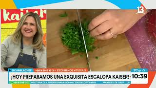 Escalopa Kaiser: Camila Chef explica exquisita preparación casera. Tu Día, Canal 13
