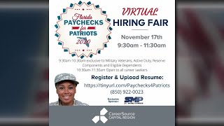 Paychecks for Patriots  job fair goes virtual this November