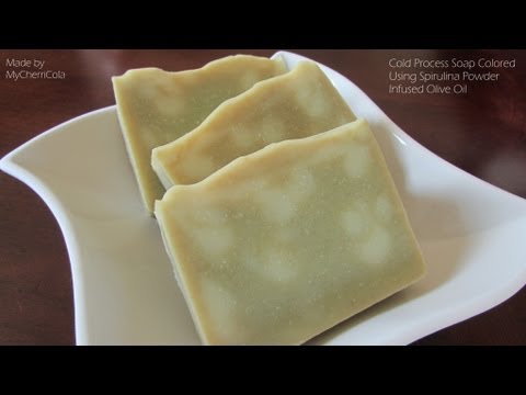 Color Soap Naturally Using an Olive Oil & Spirulina Powder Infusion ... Color Soap Naturally Using an Olive Oil & Spirulina Powder Infusion ...