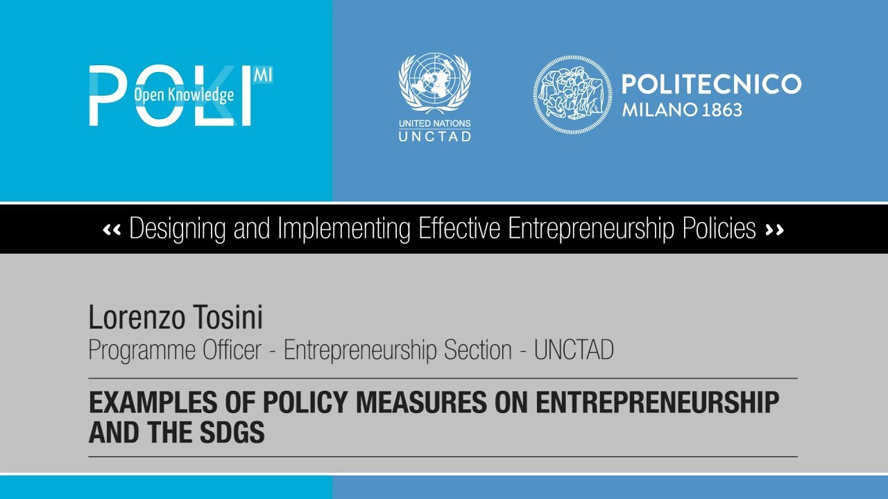 examples of policy measures on entrepreneurship and the sdgs lorenzo tosini entrepreneurship examples