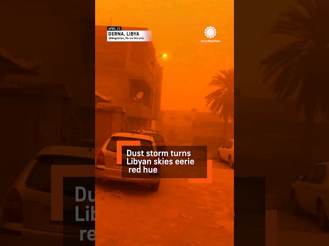 Dust storm turns sky apocalyptic orange, red over Greece, Libya