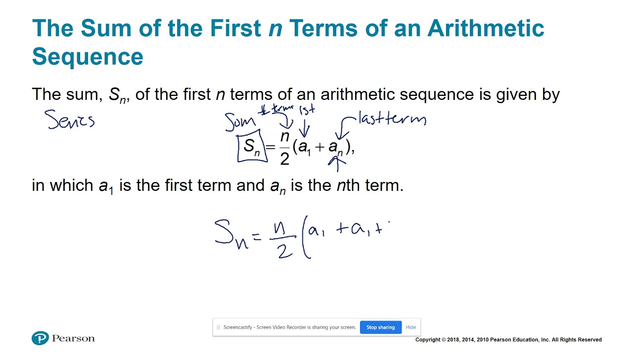 College PreCalculus 10 2 Arithmetic Sequences - YouTube