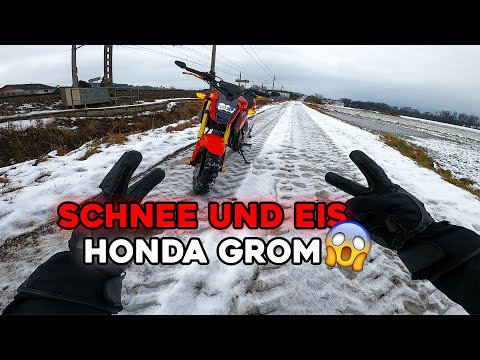 MOTORRAD FAHREN IM SCHNEE! 🥶